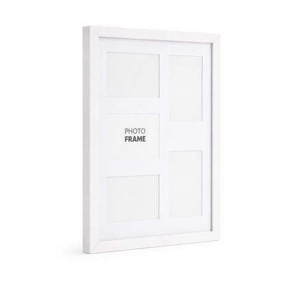 Large 5-Photo Collage Picture Frame - White - BuyAbility