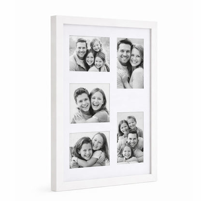 Large 5-Photo Collage Picture Frame - White - BuyAbility
