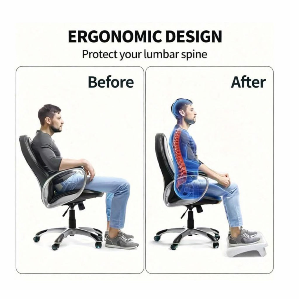 Ergonomic Rocking Footrest - White - BuyAbility