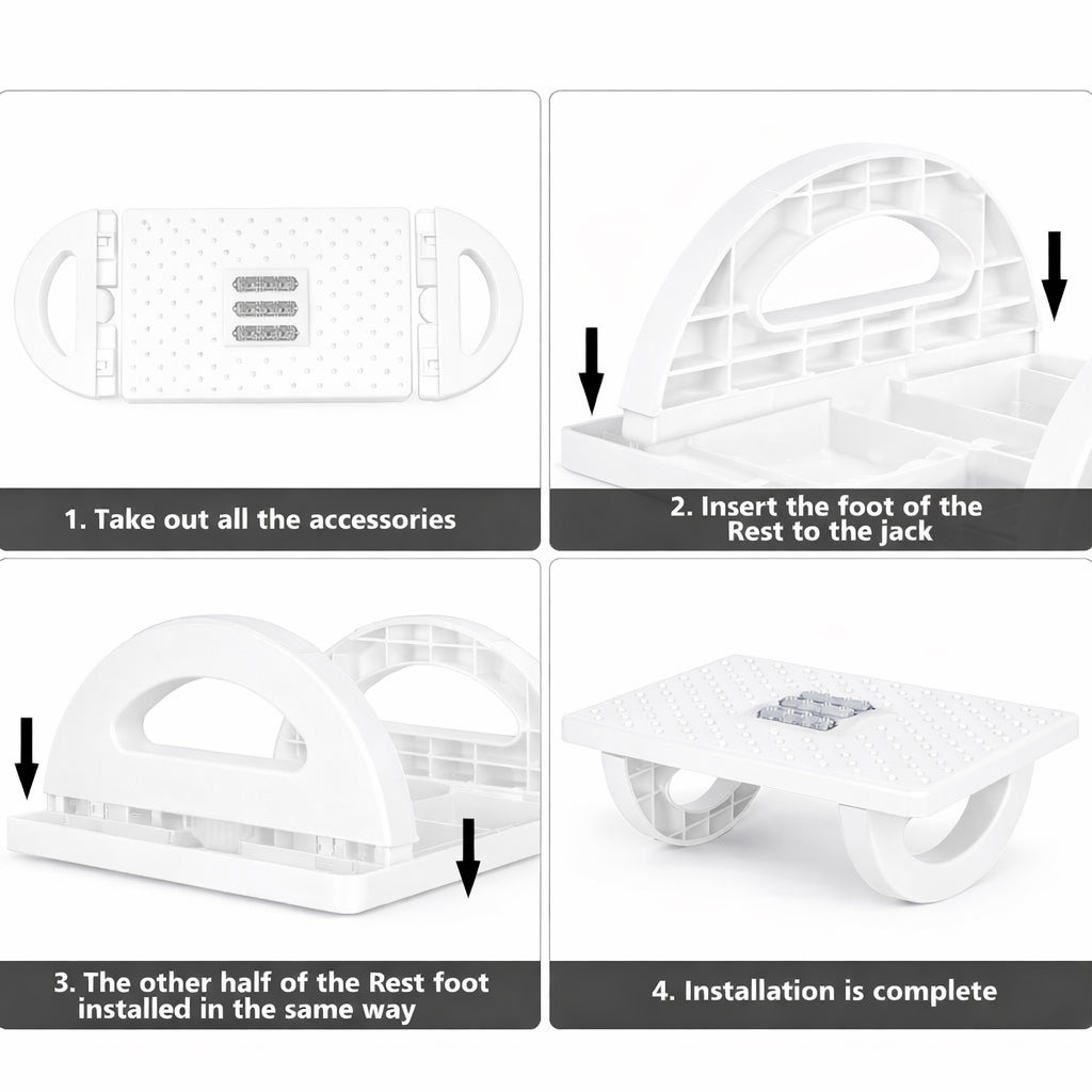 Ergonomic Rocking Footrest - White - BuyAbility