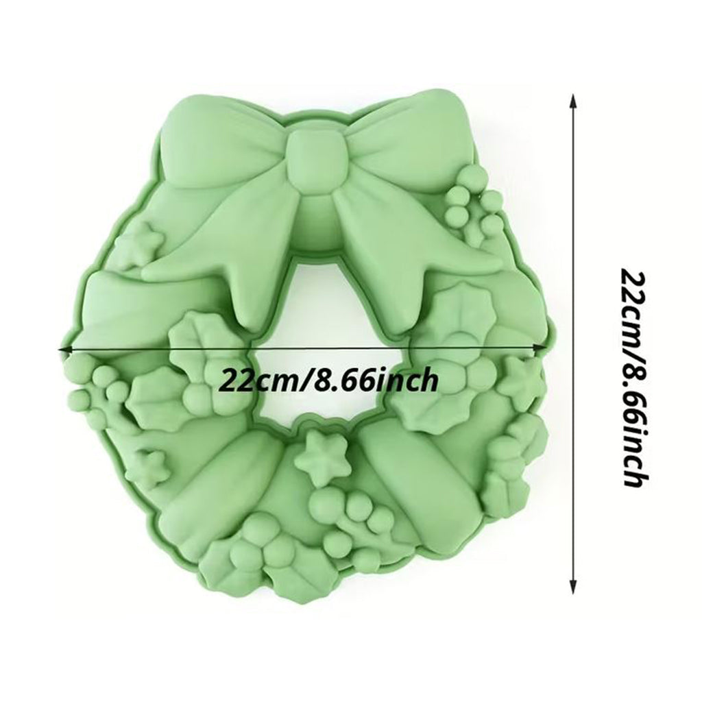 Christmas Wreath Silicone Cake Mould - 22cm
