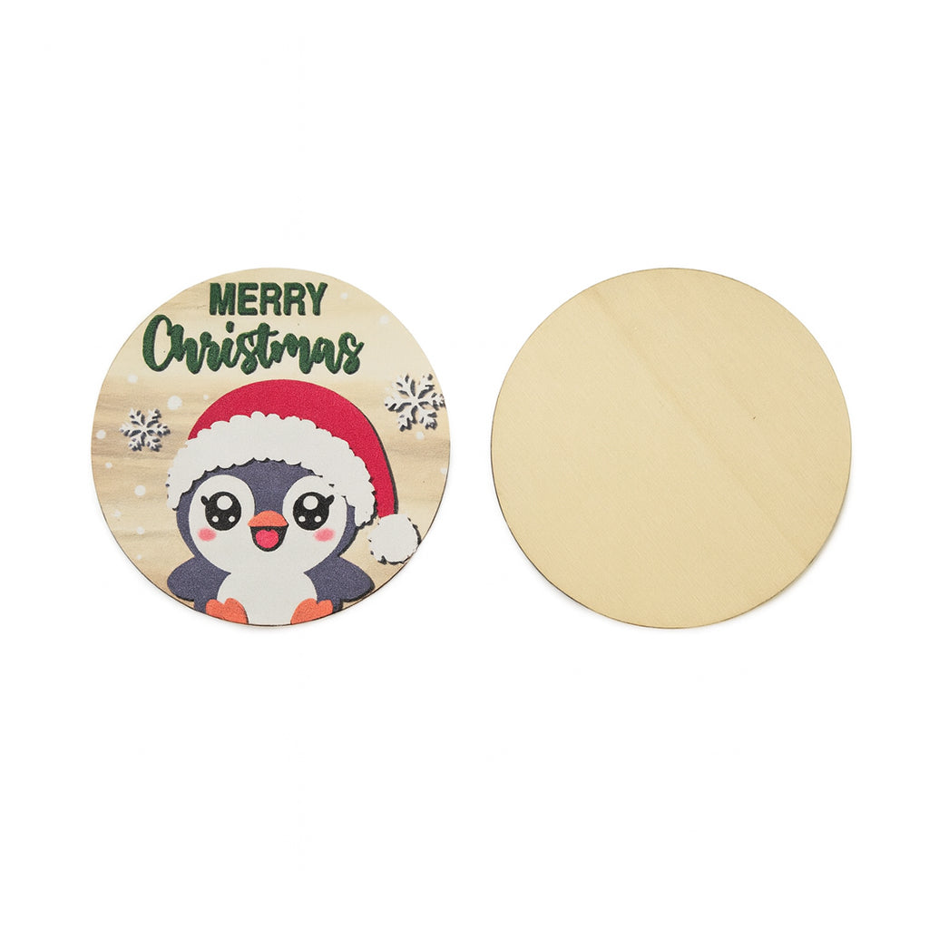 Christmas Wooden Coaster Set - 6-Piece