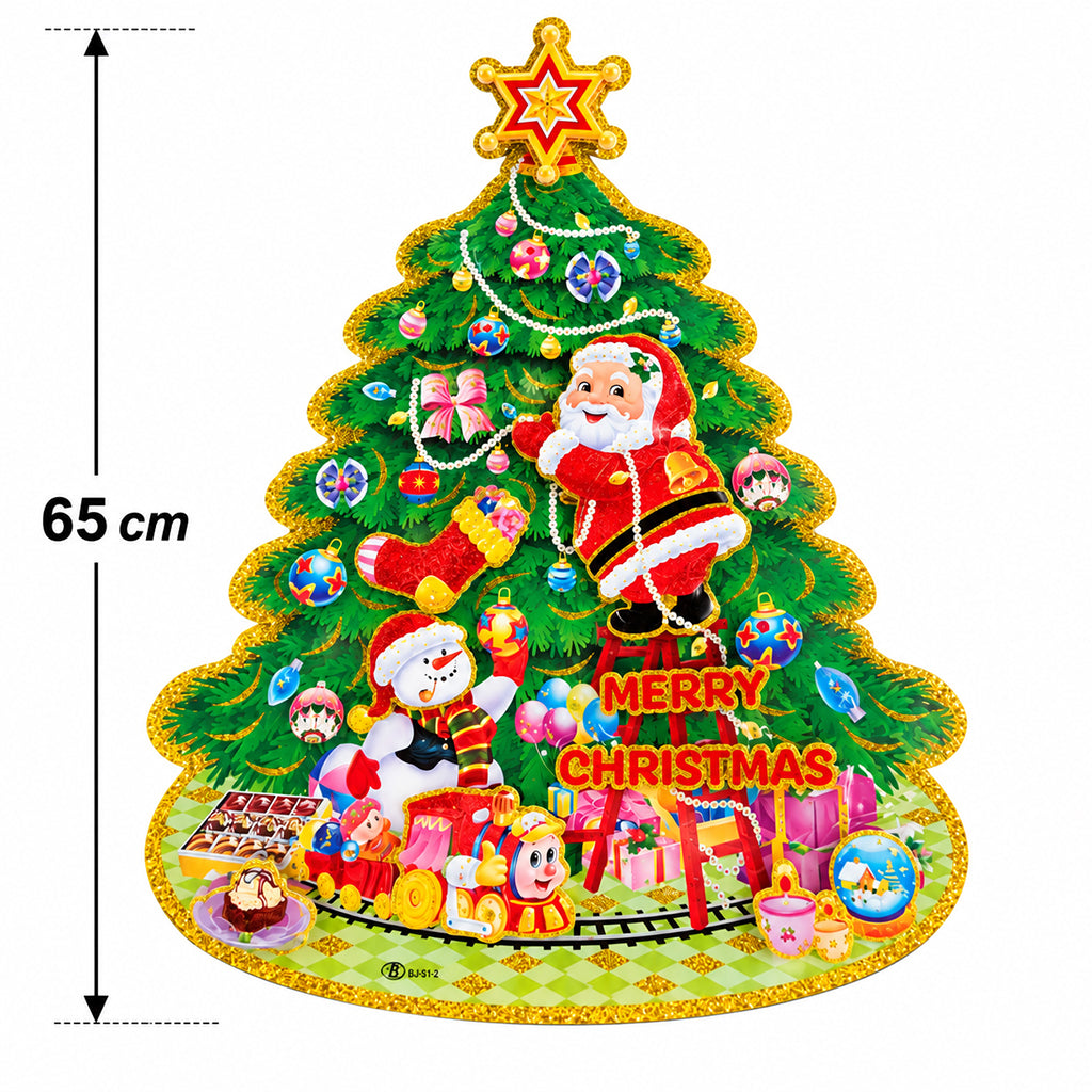 Large Glitter Christmas Tree Wall Decoration