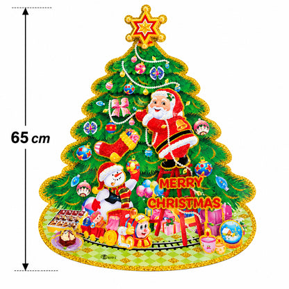 Large Glitter Christmas Tree Wall Decoration