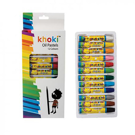 Khoki Oil Pastels - 12 Colours - BuyAbility South Africa