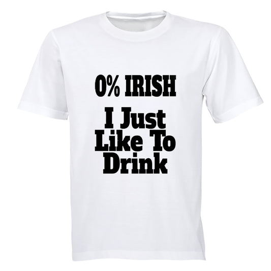 0% Irish - St. Patricks - Adults - T-Shirt - BuyAbility South Africa