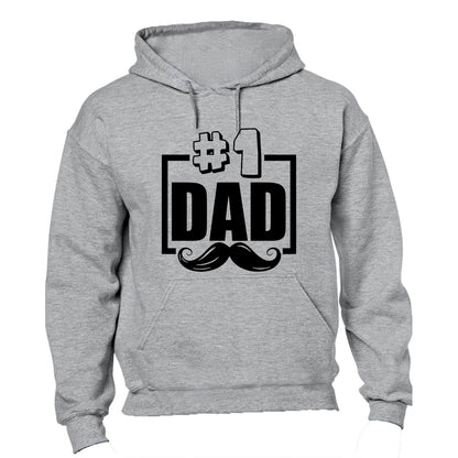 #1 Dad - Mustache - Hoodie