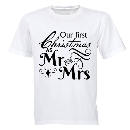 1st Christmas - Mr & Mrs - Adults - T-Shirt - BuyAbility South Africa