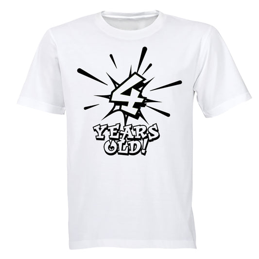4 Years Old! - Kids T-Shirt - BuyAbility South Africa