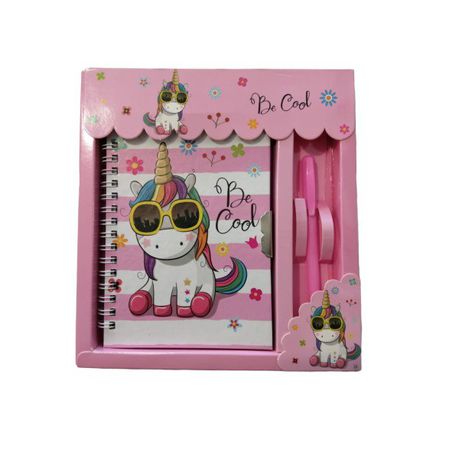 Unicorn Secret Lockable Notebook & Pen Set (Be Cool) - BuyAbility South Africa