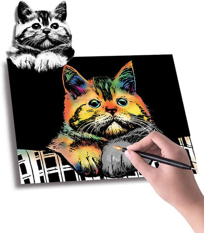 Set of 4 Scratch Cards - Magical Animals