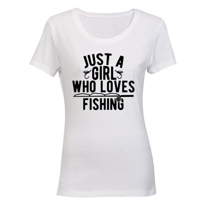 A Girl Who Loves Fishing - Ladies - T-Shirt - BuyAbility South Africa