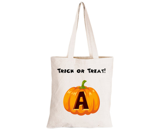 A - Halloween Pumpkin - Eco-Cotton Natural Fibre Bag - BuyAbility South Africa