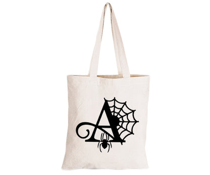 A - Halloween Spiderweb - Eco-Cotton Natural Fibre Bag - BuyAbility South Africa