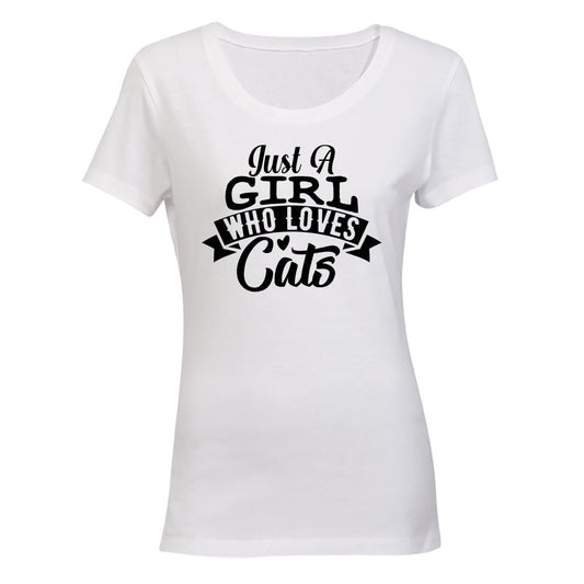 A Girl Who Loves Cats - Ladies - T-Shirt - BuyAbility South Africa