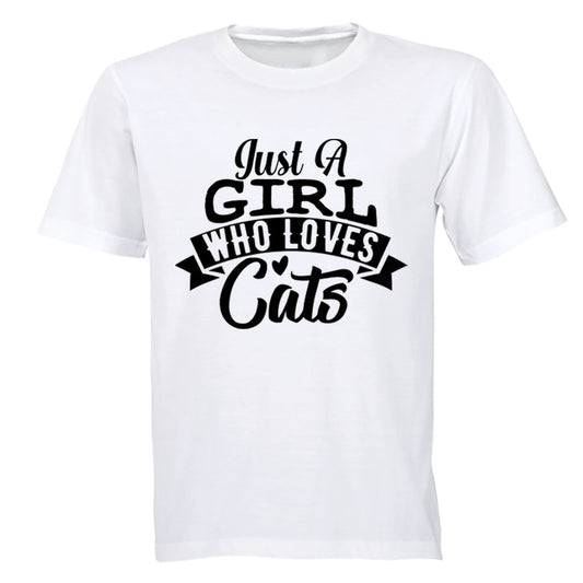 A Girl Who Loves Cats - Kids T-Shirt - BuyAbility South Africa