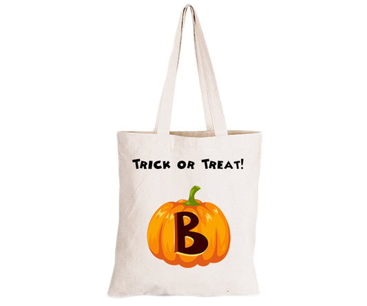 B - Halloween Pumpkin - Eco-Cotton Natural Fibre Bag - BuyAbility South Africa