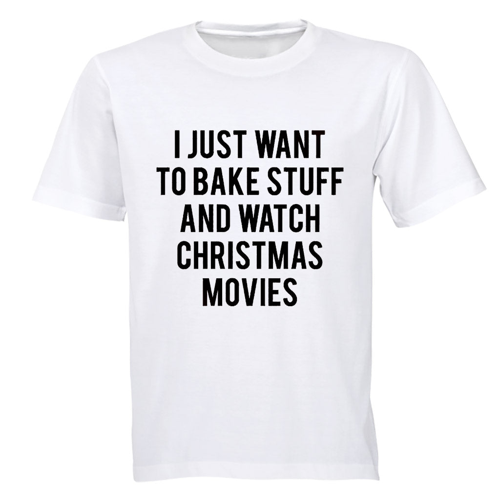 Bake Stuff & Christmas Movies - Kids T-Shirt - BuyAbility South Africa
