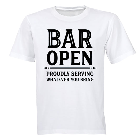 Bar Open - Adults - T-Shirt - BuyAbility South Africa