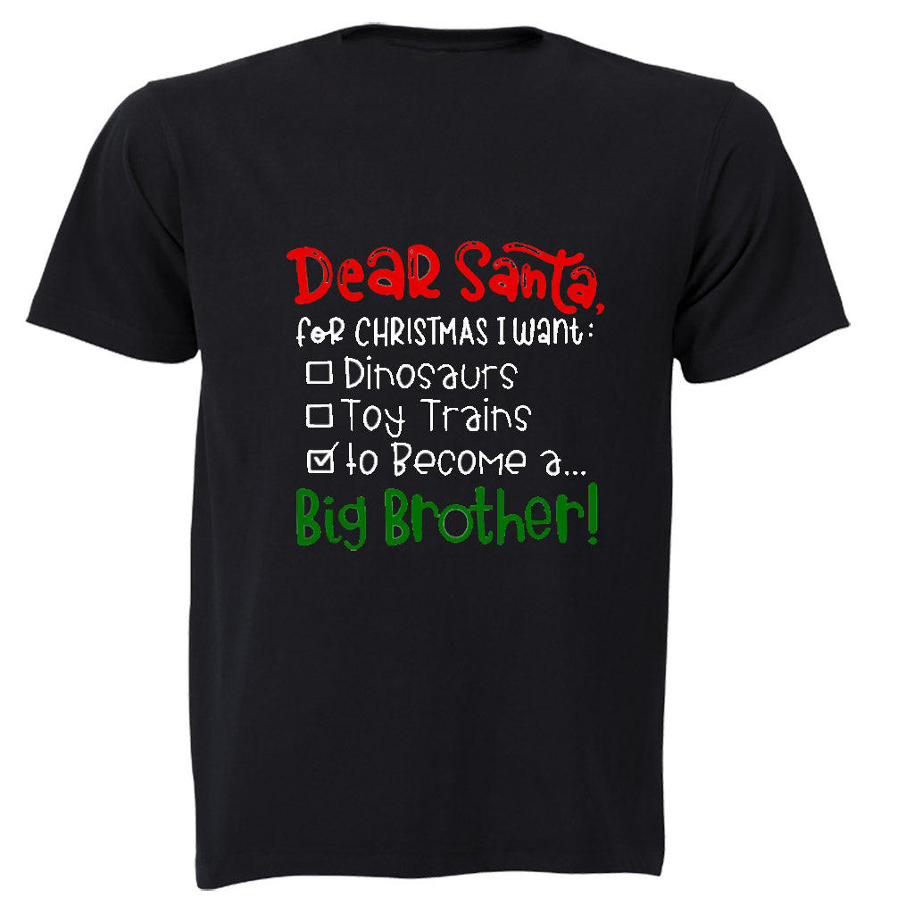 Become A Big Brother - Christmas - Kids T-Shirt - BuyAbility South Africa