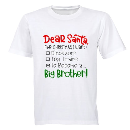Become A Big Brother - Christmas - Kids T-Shirt - BuyAbility South Africa