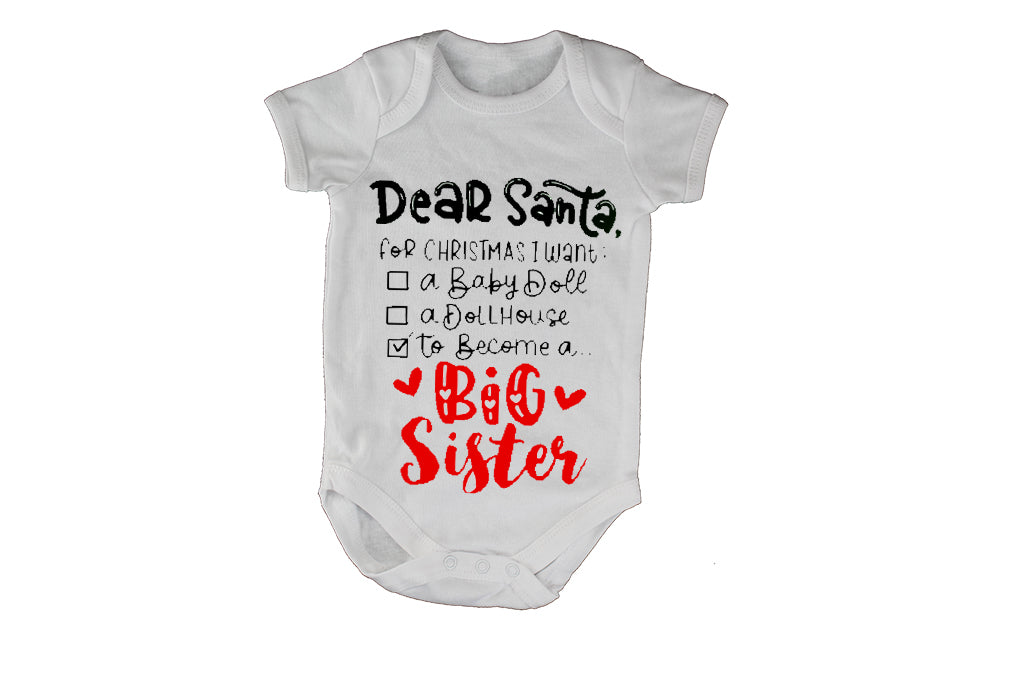 Become A Big Sister - Christmas - Baby Grow - BuyAbility South Africa
