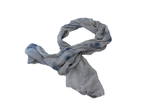 Scarf Print - Protea - Grey - BuyAbility South Africa