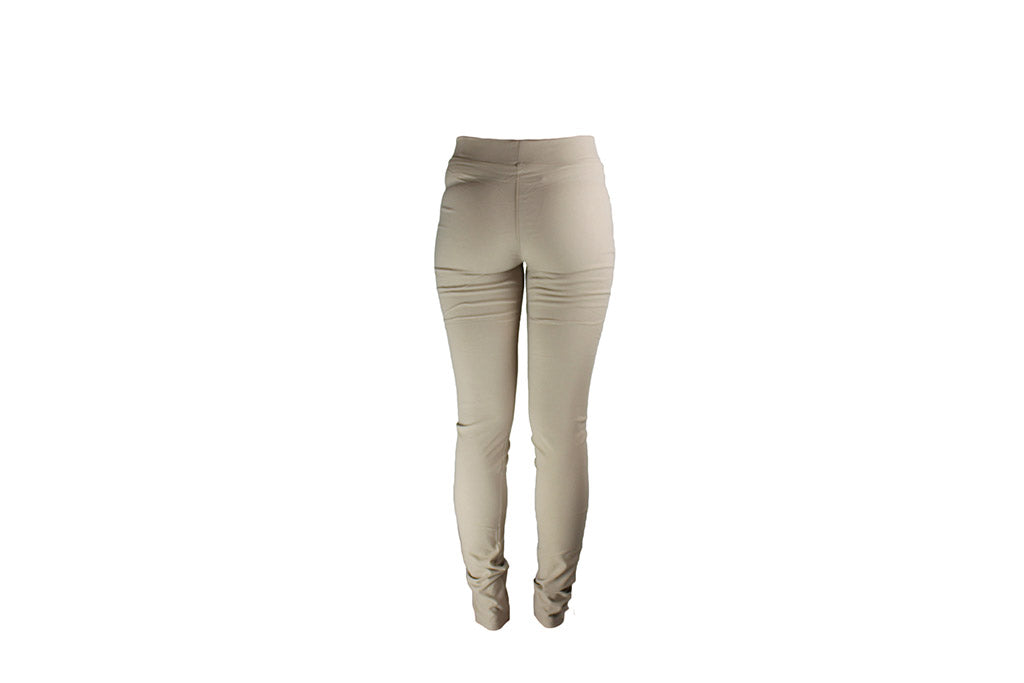 Ladies Long Beige Stretch Pants - BuyAbility