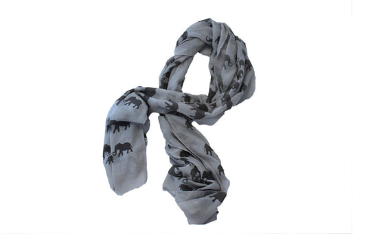 Scarf Print - Elephant - Beige - BuyAbility South Africa
