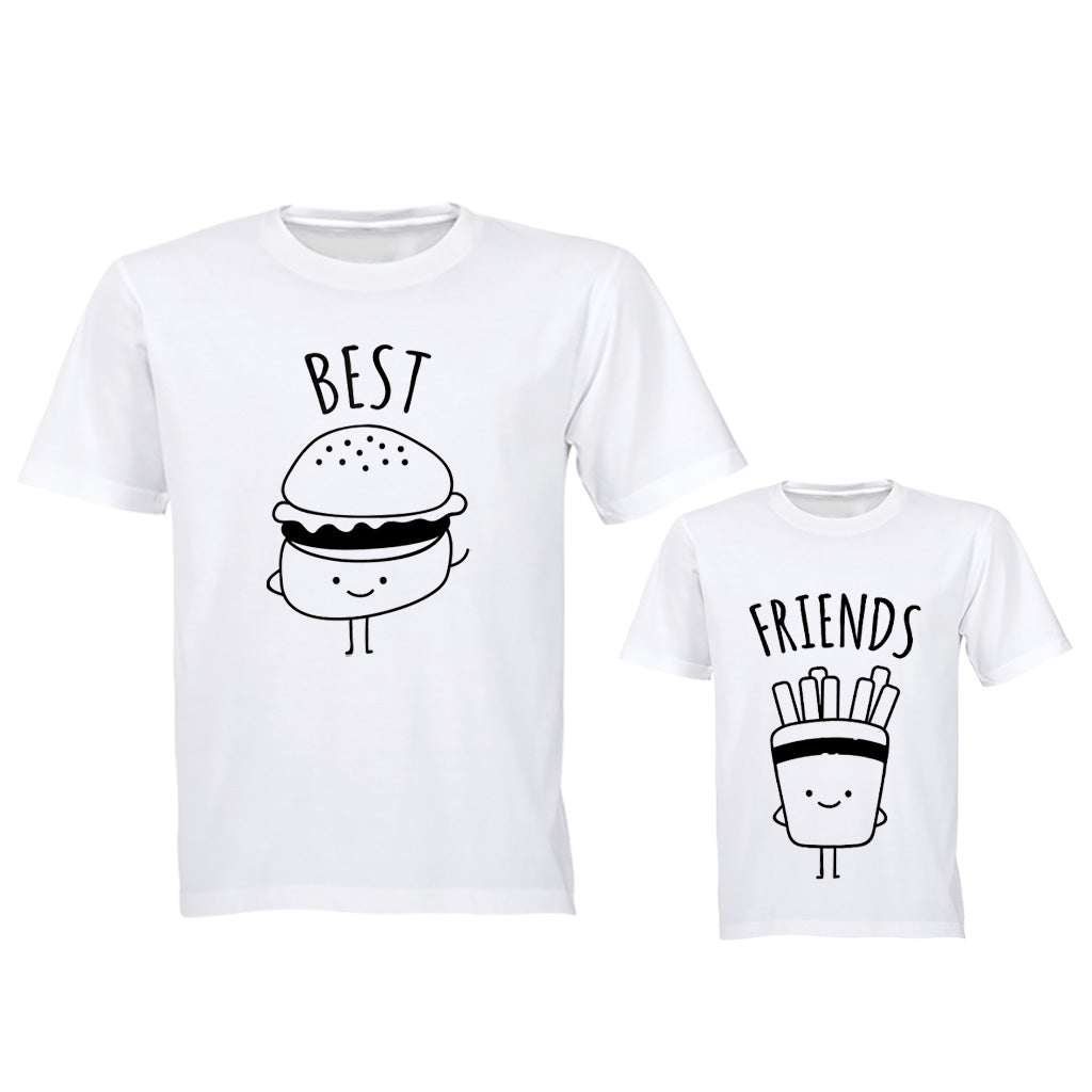 Best Friends - Burger & Fries - Family Tees - Dad | Young Child - BuyAbility South Africa