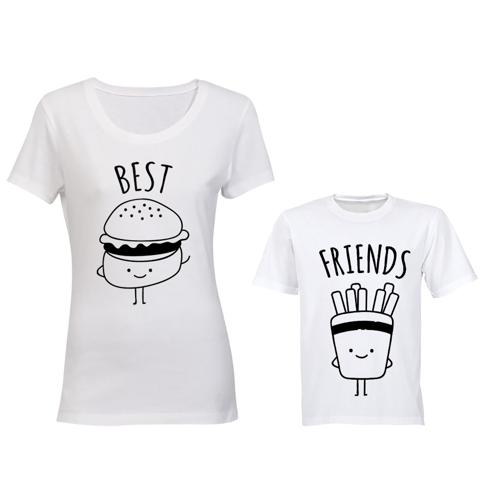 Best Friends - Burger & Fries - Family Tees - Mom | Young Child - BuyAbility South Africa