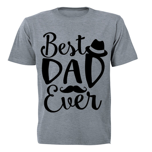 Best Dad Ever - Hat + Mustache - Adults - T-Shirt - BuyAbility South Africa