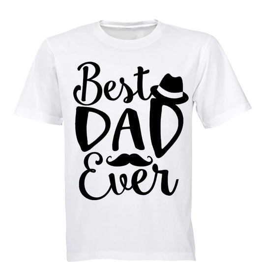 Best Dad Ever - Hat + Mustache - Adults - T-Shirt - BuyAbility South Africa