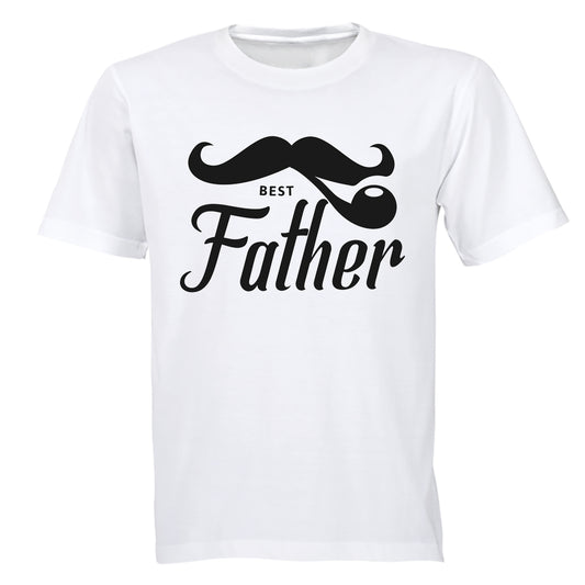 Best Father - Mustache - Adults - T-Shirt - BuyAbility South Africa