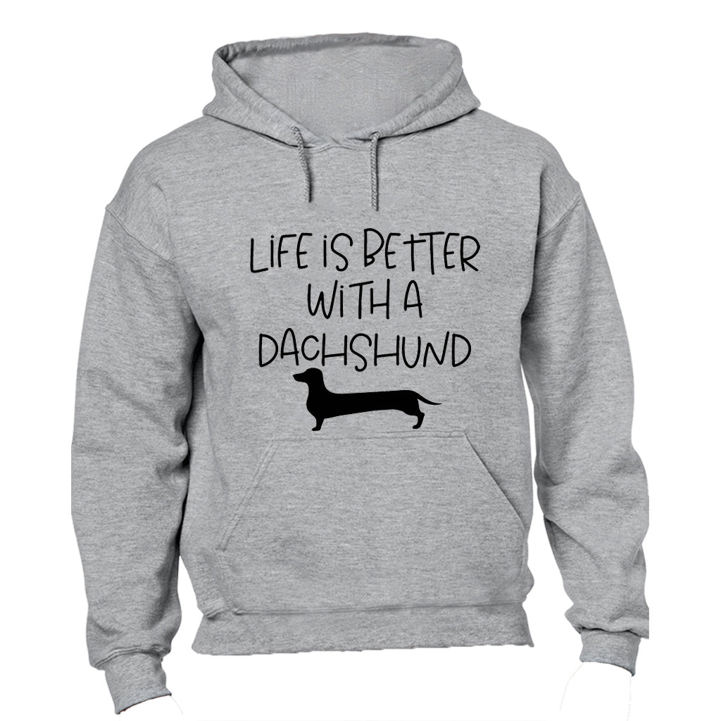 Better with a Dachshund - Hoodie - BuyAbility South Africa