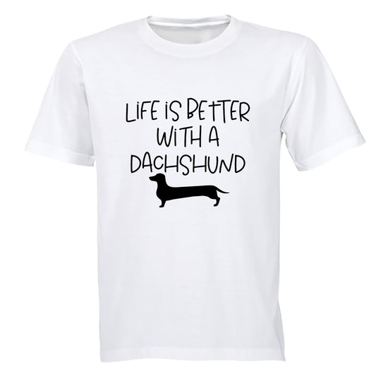 Better with a Dachshund - Adults - T-Shirt - BuyAbility South Africa