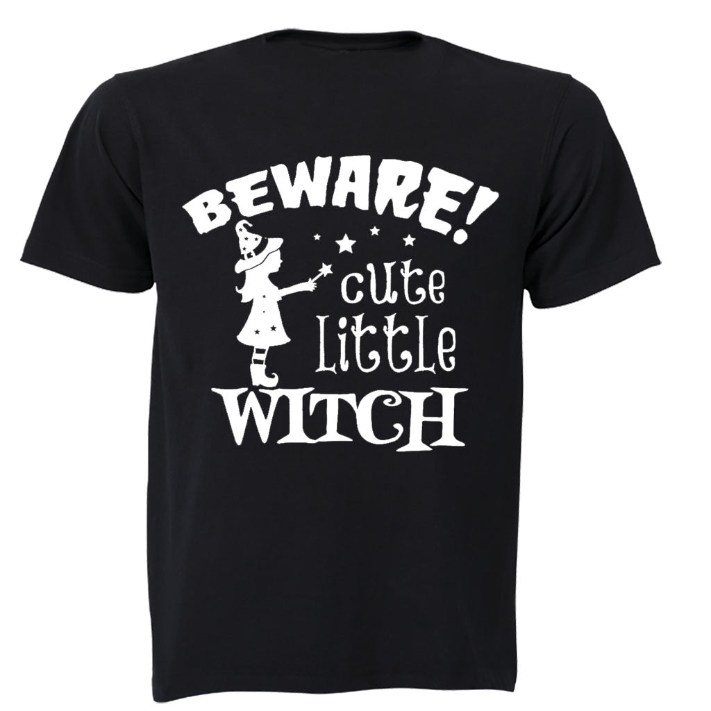 Beware, Cute Little Witch - Halloween - Kids T-Shirt - BuyAbility South Africa