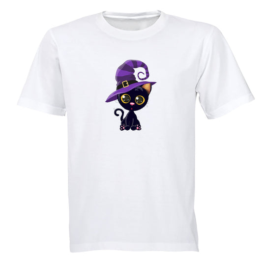 Black Cat - Hat - Halloween  - Kids T-Shirt - BuyAbility South Africa