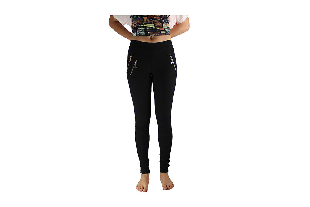 Ladies Long Black Stretch Pants - BuyAbility
