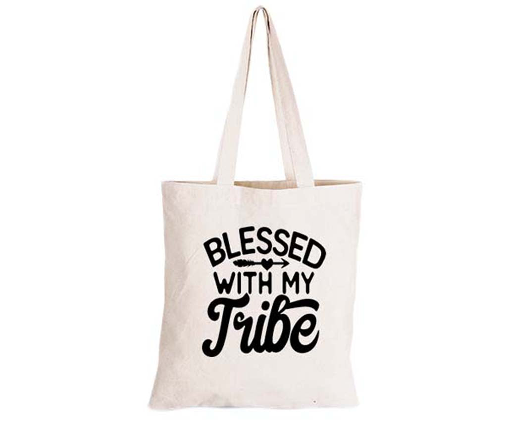 Blessed with my Tribe - Eco-Cotton Natural Fibre Bag - BuyAbility South Africa