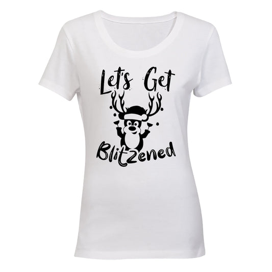 Blitzened - Christmas - Ladies - T-Shirt - BuyAbility South Africa