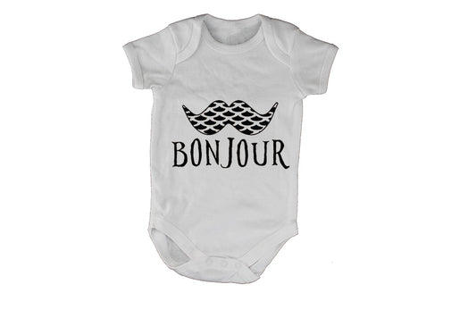 Bonjour - Mustache - Baby Grow - BuyAbility South Africa