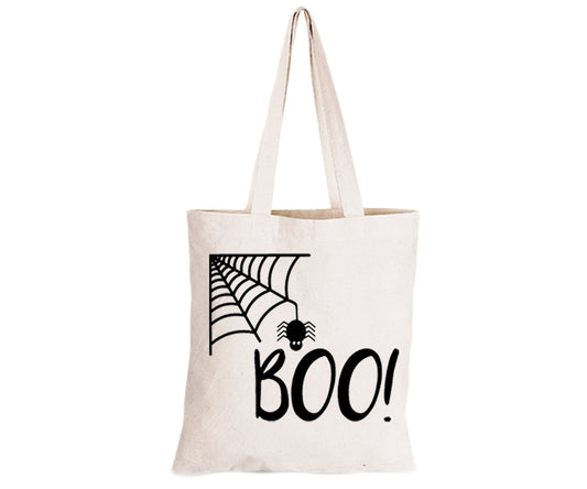 BOO Spiderweb - Halloween - Eco-Cotton Natural Fibre Bag - BuyAbility South Africa