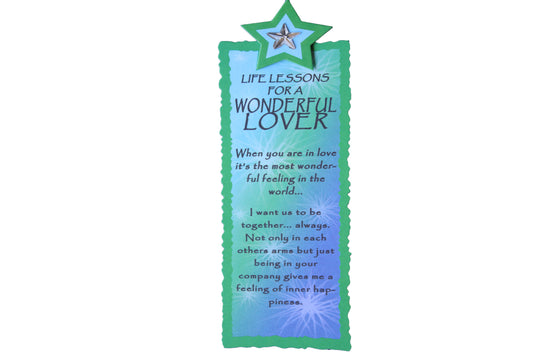 Green Star – Handmade Bookmark with ‘I Love you so much’ Script - BuyAbility