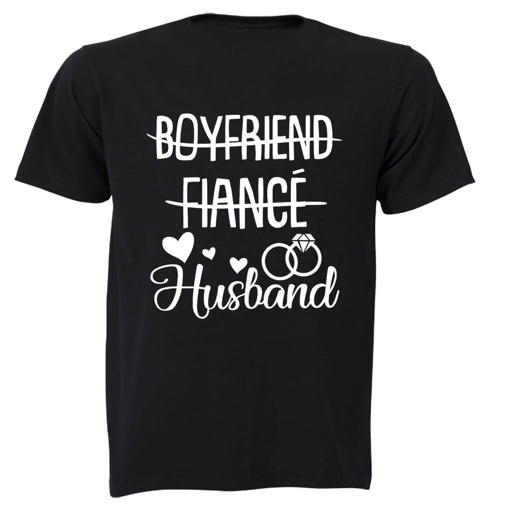 Boyfriend. Fiance. Husband - Adults - T-Shirt - BuyAbility South Africa