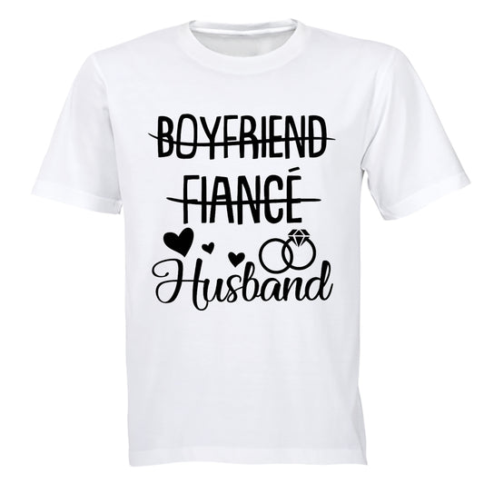 Boyfriend. Fiance. Husband - Adults - T-Shirt - BuyAbility South Africa