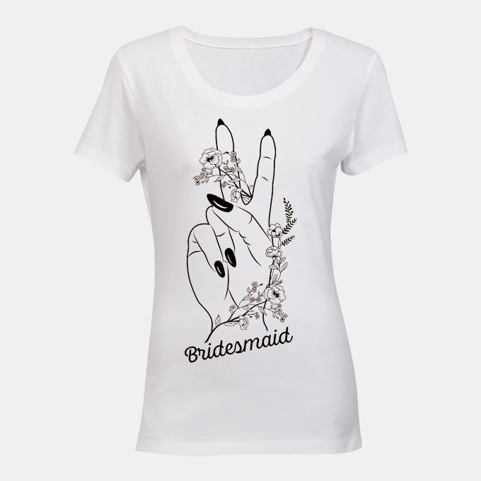 Bridesmaid - Floral Hand - Ladies - T-Shirt - BuyAbility South Africa