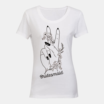 Bridesmaid - Floral Hand - Ladies - T-Shirt - BuyAbility South Africa