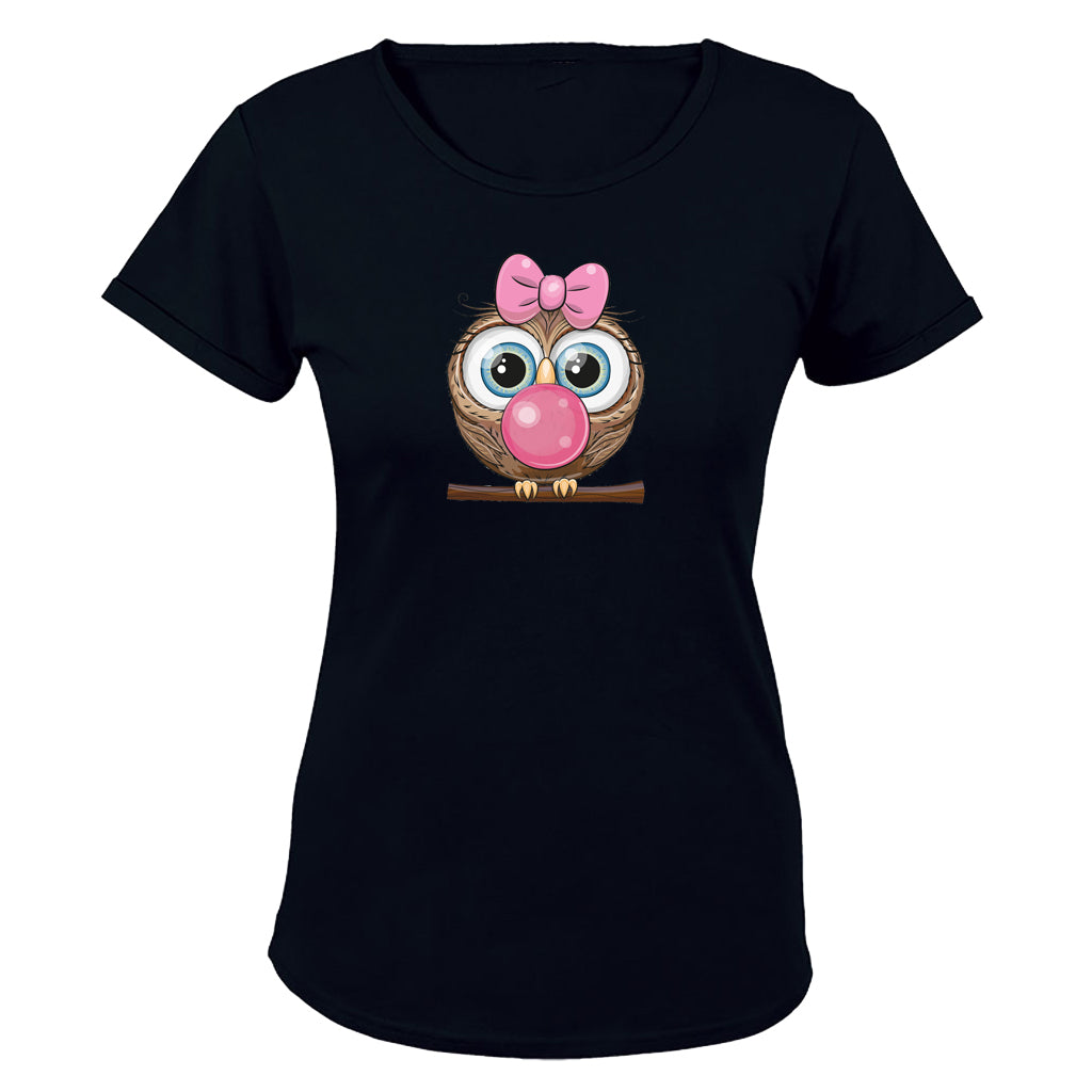 Bubblegum Owl - Ladies - T-Shirt - BuyAbility South Africa