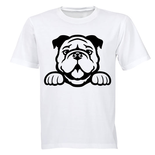 Bulldog Peeking - Adults - T-Shirt - BuyAbility South Africa